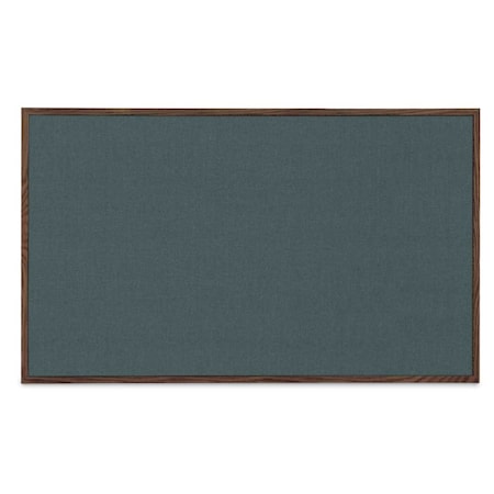 United Visual Products Combo Board, 36"x24", Satin Frame/Black Porcelain & Cork UVDECORK3624-BLKPORC-CORK